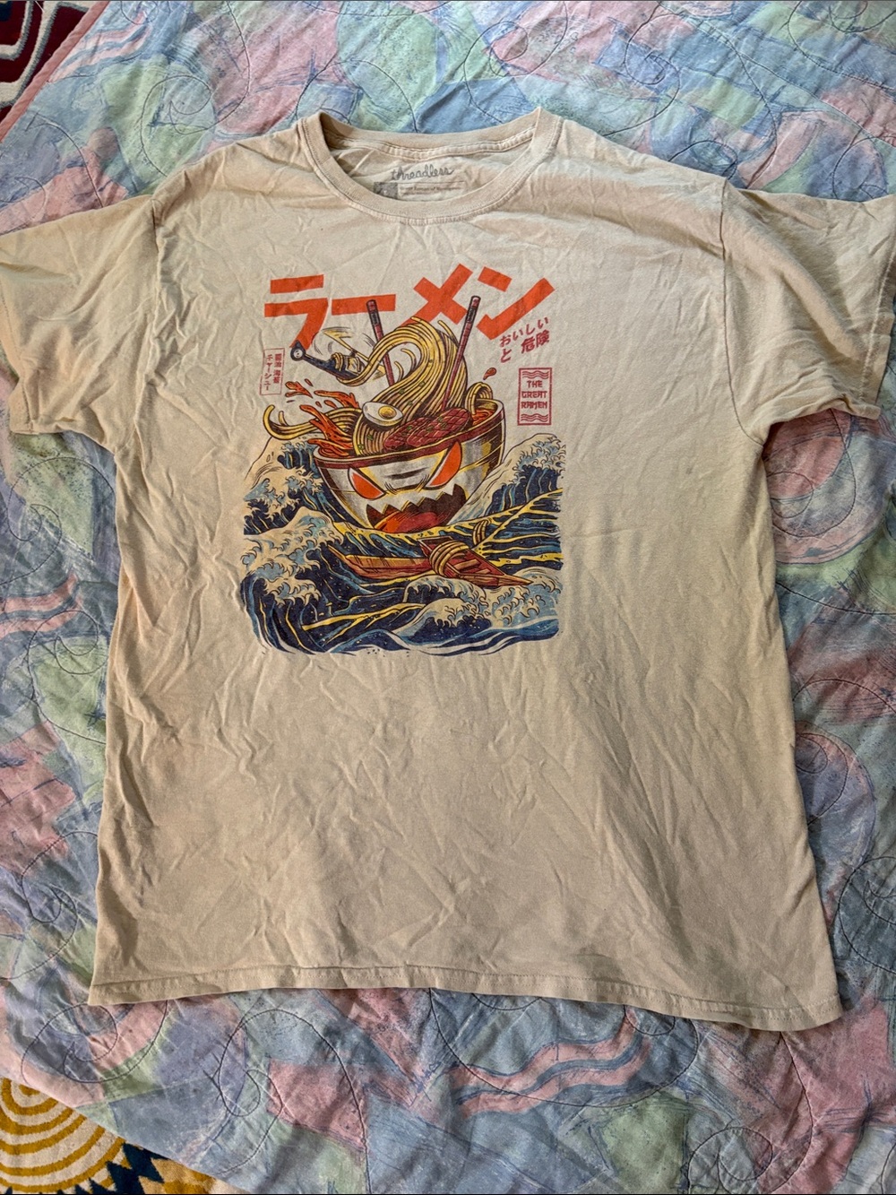 Graphic Ramen Bowl Tee - Beige